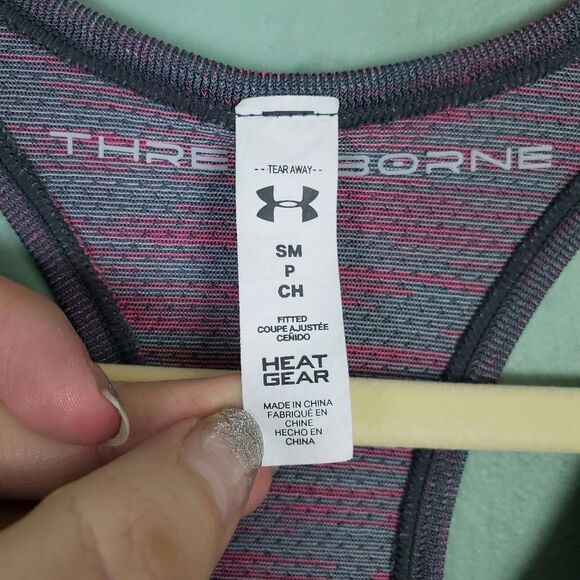 Under Armour Women's Fitted Heat Gear Racerback Threadborne Tank Top Size Small - Picture 3 of 5